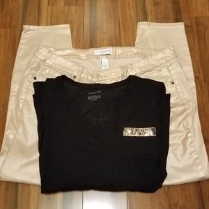 Plus size Lane Bryant Jean's and matching Top